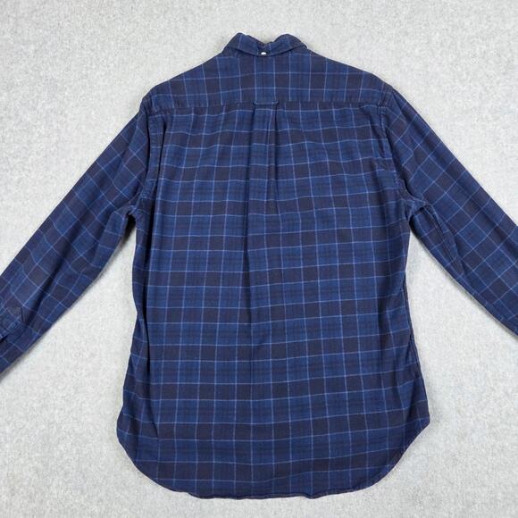 Gitman Bros. for J.Crew Mens Medium Gitman Vintage Navy Blue Flannel Shirt - Picture 5 of 10